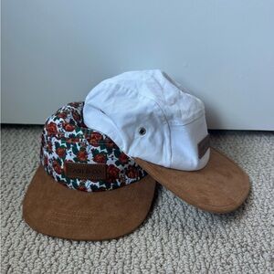 Cash & Co. Floral and White Caps